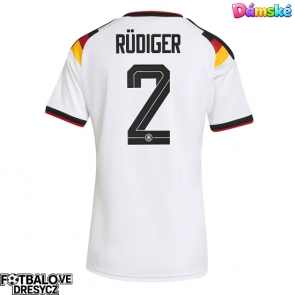 Německo Antonio Rudiger #2 Dámské Domácí Dres MS 2026 Krátký Rukáv